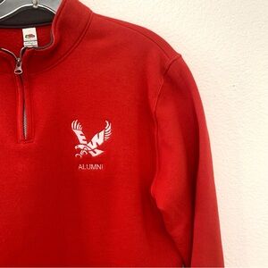 ▪️Eastern Washington University Alumni Red 1/4 Zip Sweatshirt ~ M